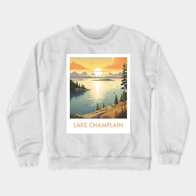 LAKE CHAMPLAIN Crewneck Sweatshirt by MarkedArtPrints